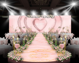 粉色婚礼仪式区