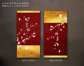 现代玄关花鸟装饰画