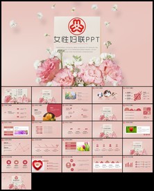 女性妇联关爱女性总结PPT模板