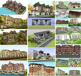 欧式地产建筑模型