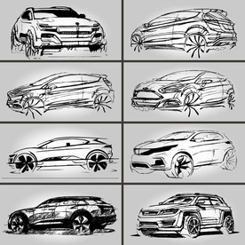 矢量SUV手绘设计系列
