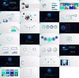 炫酷时尚工作总结汇报PPT模板