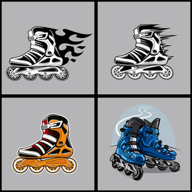 矢量旱冰鞋系列