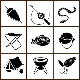 矢量野外垂钓用具