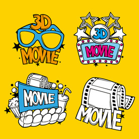 矢量3D影院创意设计