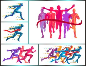 矢量跑步冲刺系列