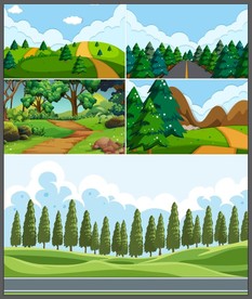 矢量森林与草地