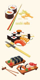矢量日本寿司系列