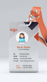 高档通用工作证员工证商务证设计