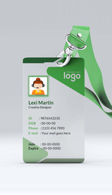 高档通用工作证员工证商务证设计