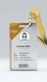 高档通用工作证员工证商务证设计