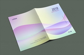 简约弧线彩色封面