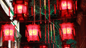 周村大街春节喜庆节日闹花灯