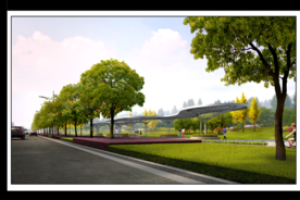 城市道路景观设计效果图