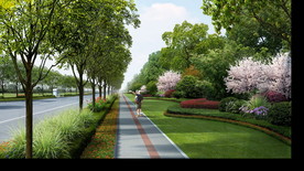 城市道路景观效果图