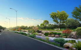 城市道路景观设计效果图