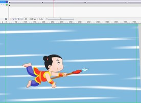 逐帧动画哪吒人物飞出去6秒