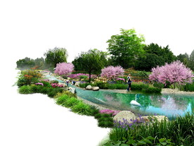 滨水湿地景观设计效果图