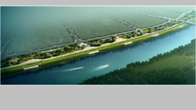 滨水河道景观设计效果图