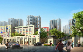 城市道路景观设计效果图