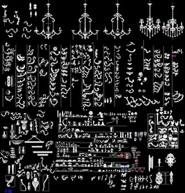 水晶吊灯设计图库