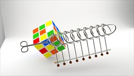 益智教具 九连环魔方 C4D