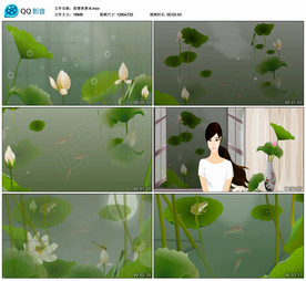 荷塘月色 舞台大屏舞美背景视频