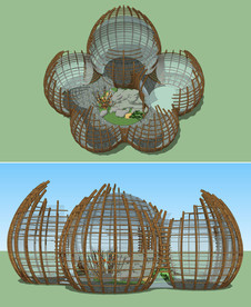 花瓣形景观建筑