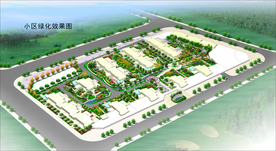 小区景观绿化效果图