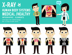 X片卡通人物插画