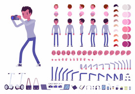 商务青年卡通人物插画