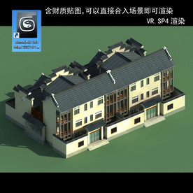 中式建筑 中式多层 中式别墅