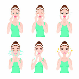 美容SPA卡通美女插画