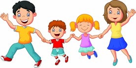 幸福家庭卡通人物插画