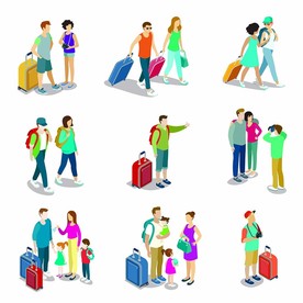 情侣卡通人物插画