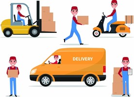 邮递员卡通人物插画