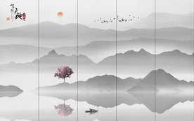 山水壁画 大型山水画