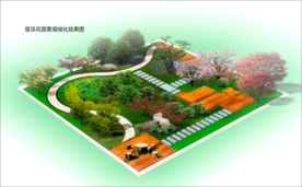 屋顶花园景观效果图