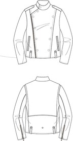 男装立领皮衣夹克AI款式图素材