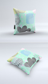 北欧ins风多肉植物素雅抱枕图