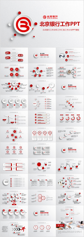 北京银行工作汇报总结计划PPT