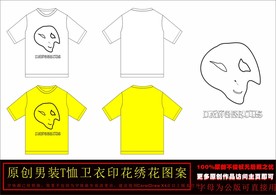 恶搞人脸卡通印花图案CDR矢量