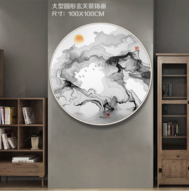 圆形抽象装饰画