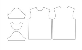 男装短袖T恤纸样CDR一比一图