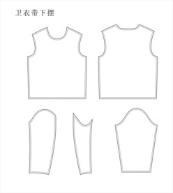 一比一卫衣纸样CDR矢量图素