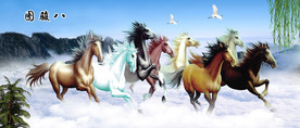 骏马图