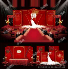 红色大理石婚礼