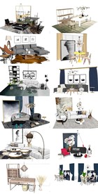 北欧家具组合模型