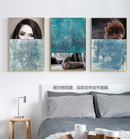 创意北欧美女装饰画无框画