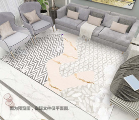 时尚客厅现代地毯图案